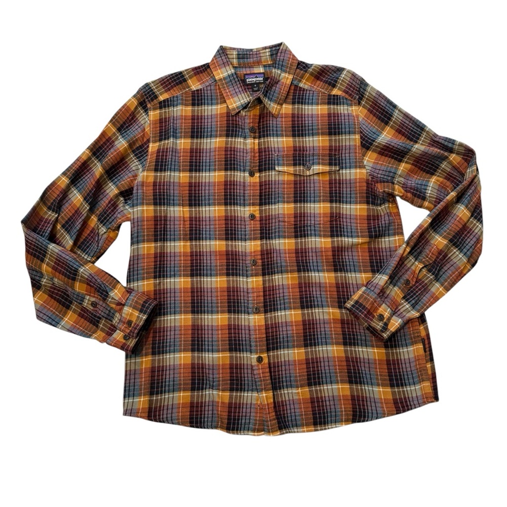 PATAGONIA Cotton Fjord Flannel 
Tartan Plaid Button Down Shirt, Sz M - Picture 5 of 14